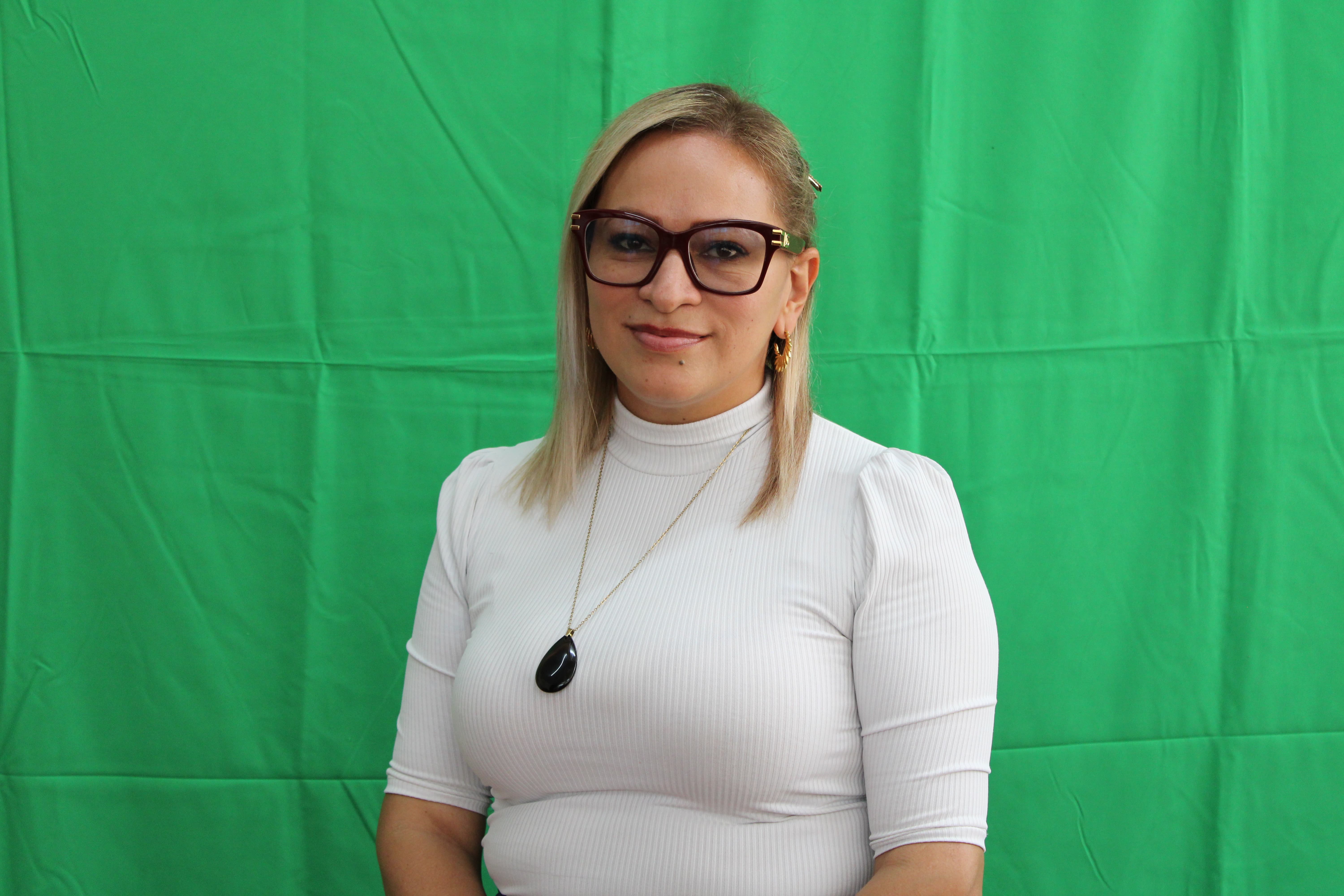 Integrante del departamento de plan nacional Shirley Arce