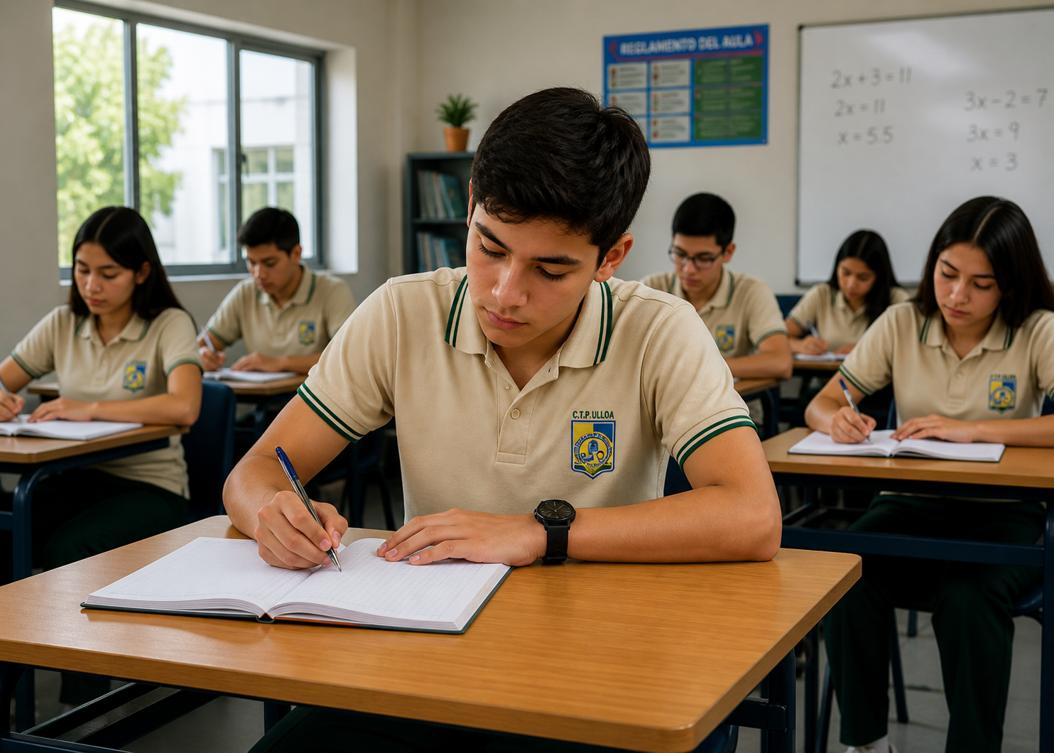 Estudiantes en actividades del área académica del CTP de Ulloa